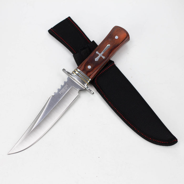 Defender-Xtream | 11" Hunting Knife Full Tang Stainless Steel Blade with Wood Handle [8155]