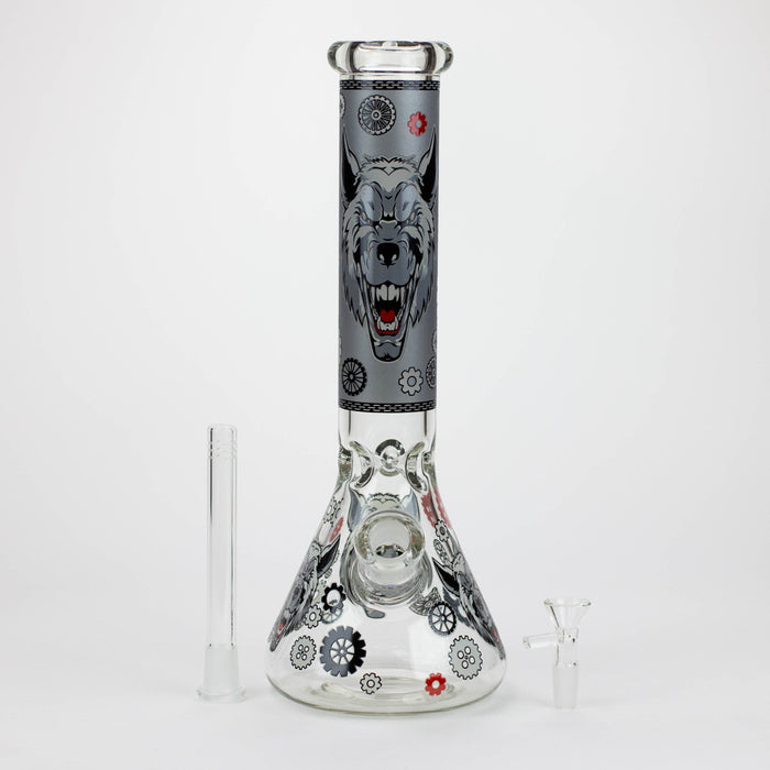 13.5 " JJ WOLF GLOW IN THE DARK BONG