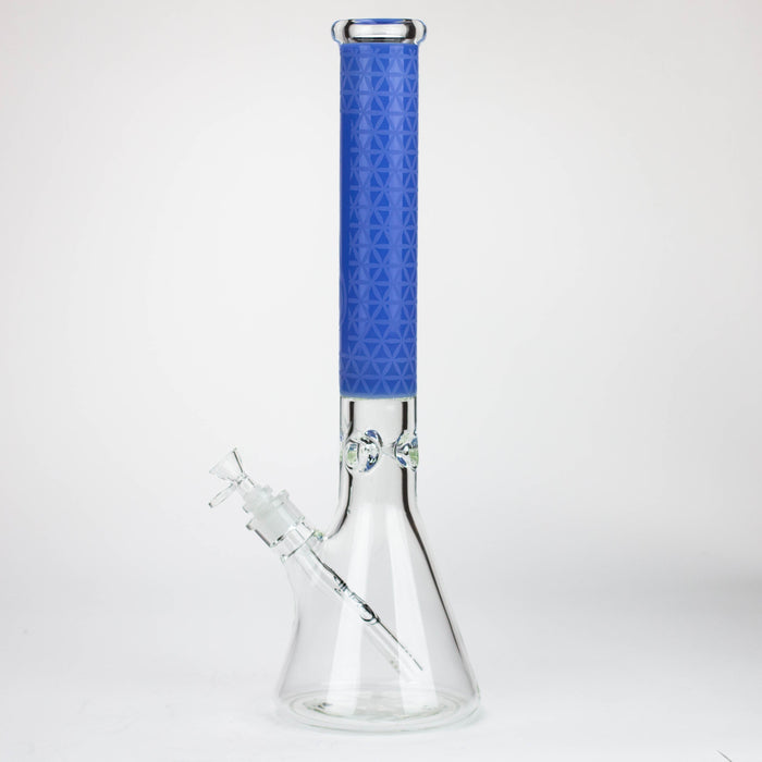 Genie | 17" sandblasted artwork tube 7 mm glass water bong [GB21005]