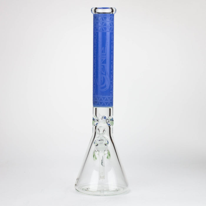 Genie | 17" sandblasted artwork tube 7 mm glass water bong [GB21005]