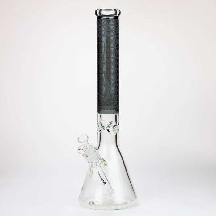 Genie | 17" sandblasted artwork tube 7 mm glass water bong [GB21005]