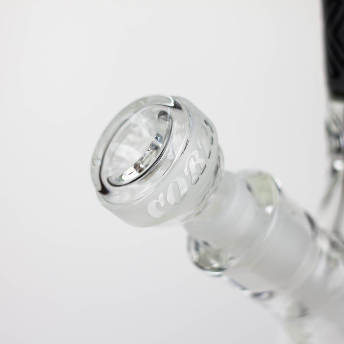 COBRA | 15" sandblasted artwork tube 7 mm glass water bong [YK04]