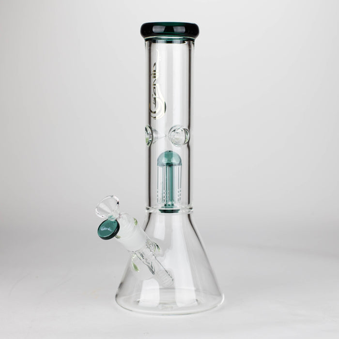 Genie | 12" Genie-Tree arms color accented glass water bong [NS104]