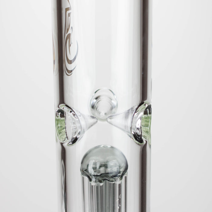 Genie | 12" Genie-Tree arms color accented glass water bong [NS104]