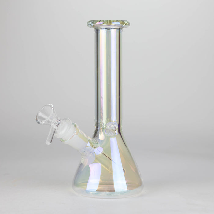 8" Electroplated Beaker Glass bong