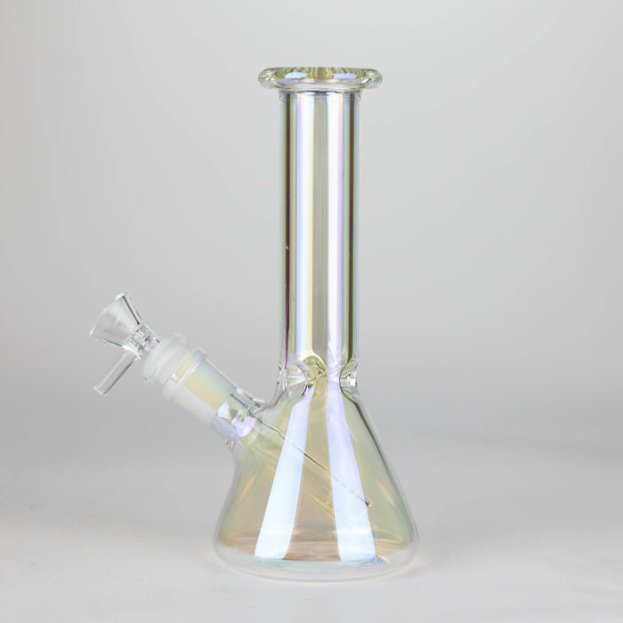 8" Electroplated Beaker Glass bong