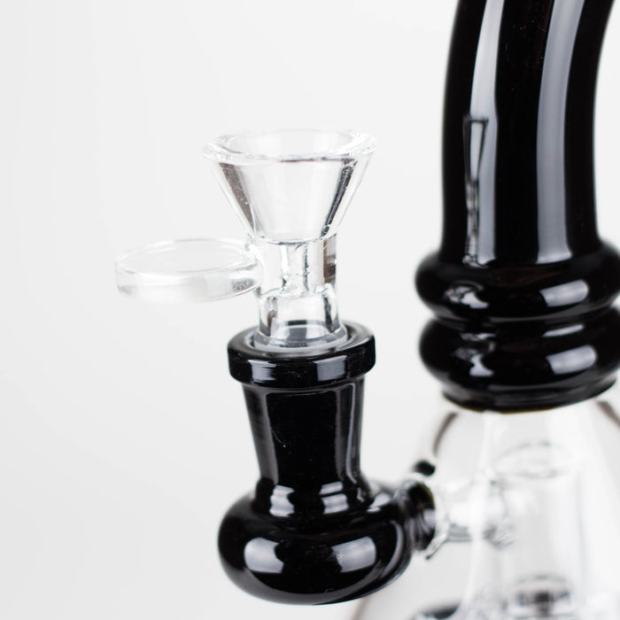 7"  2-in-1 Color accented Rig with perc (Banger and Bowl Included)