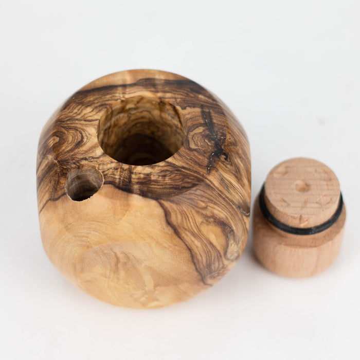 VOW | Olive Wood Apple Dugout/Smoker's Gift 1