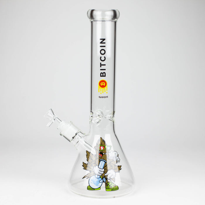 diamond | 14" Crypto Beaker Glass water Bong