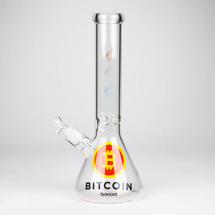 diamond | 14" Crypto Beaker Glass water Bong