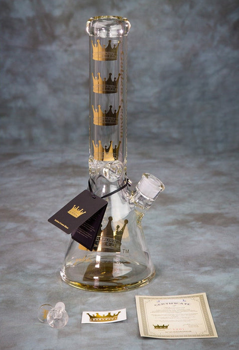 Golden Crown Bong 14Inch 9mm W Signature W 24K Gold Emblem_1