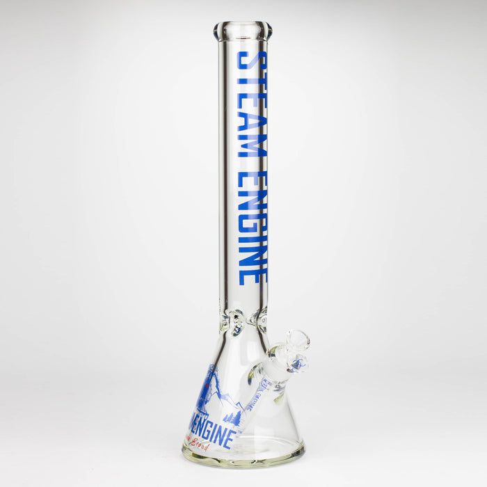 Steam Engine™ | 18 Inch 9mm glass bong with stickers by golden crown