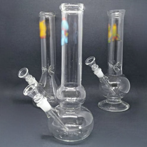 10" Clear Water pipe with cartoon tattoo_0