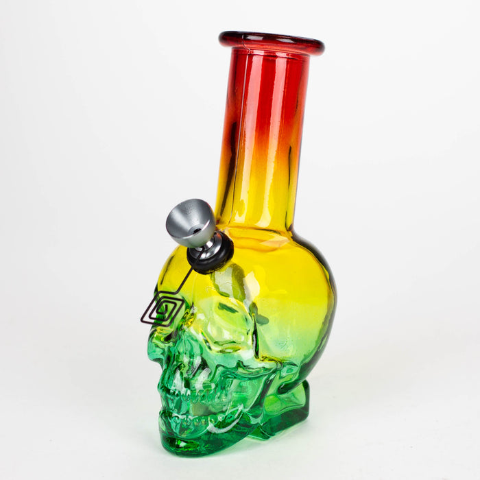 6" Mini Skull base soft glass water bong  [SH36xx]