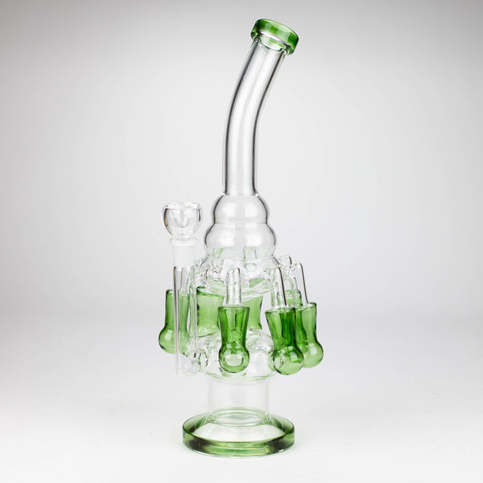 13" Multi chamber glass bong with inline difuser