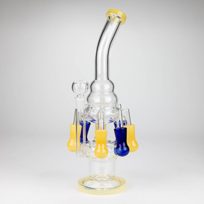 13" Multi chamber glass bong with inline difuser