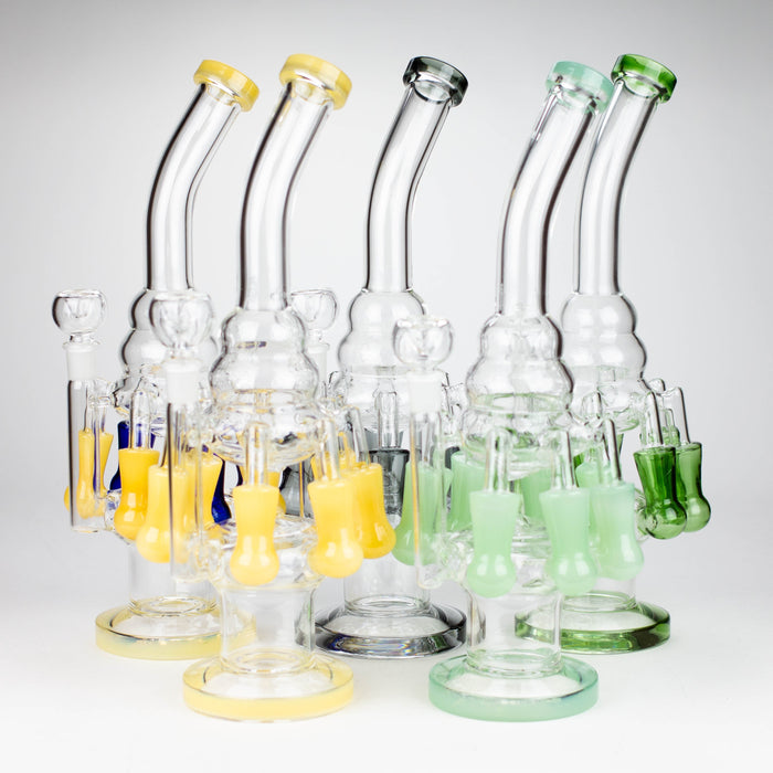 13" Multi chamber glass bong with inline difuser