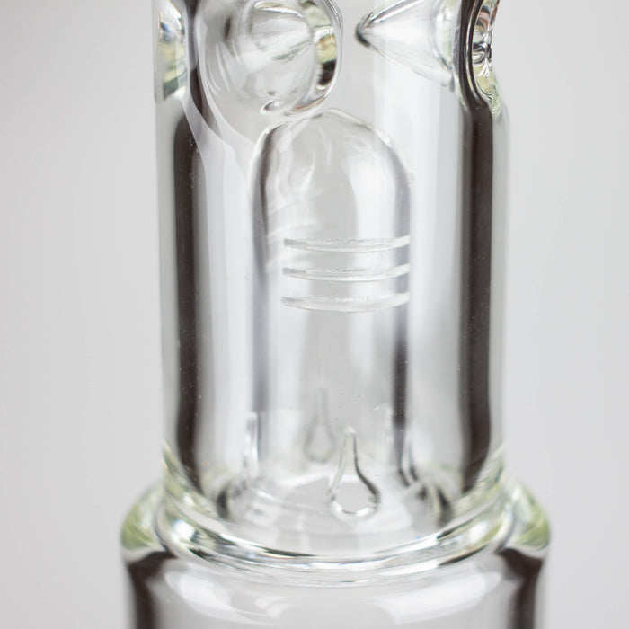 16" Color accented 7 mm glass water bong With Dffiuser