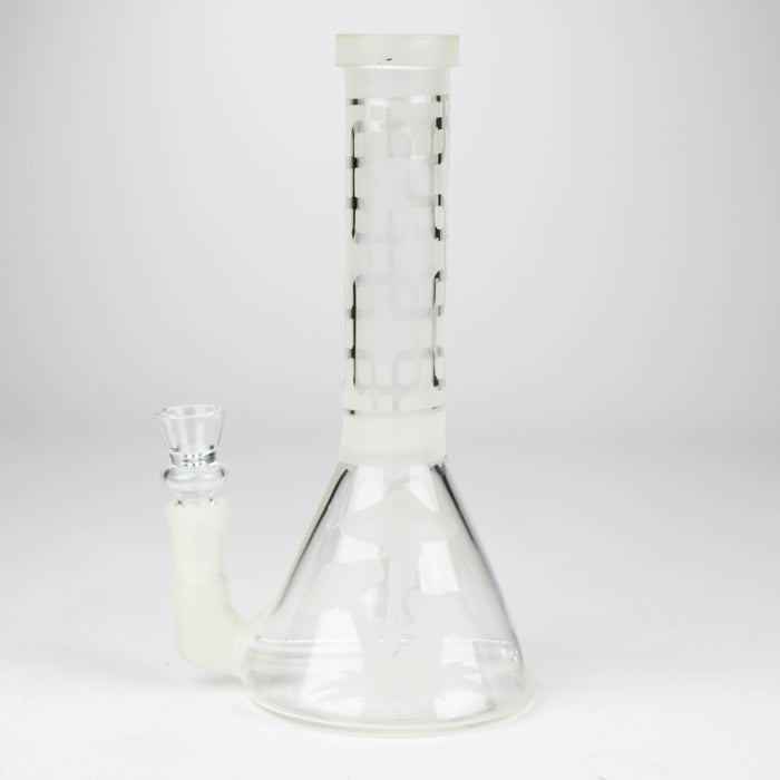 8" GLOW IN DARK BEAKER GLASS BONG