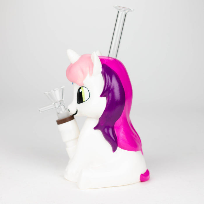 7.6" Vinyl unicorn water pipe [H395]