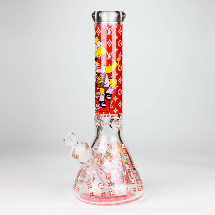 14" Cartoon Glow 9 mm glass bong [PIP835]