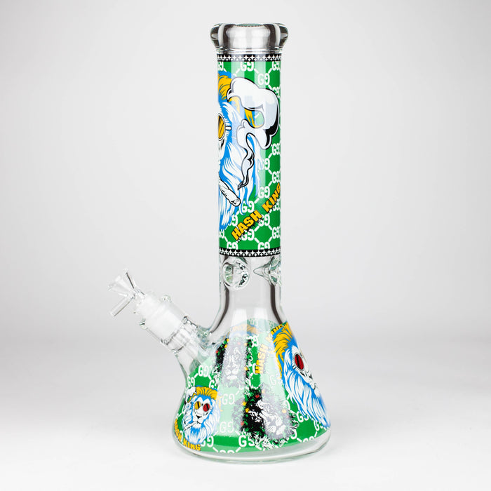 14" Hash King Lion Glow 9mm glass bong [PIP867]