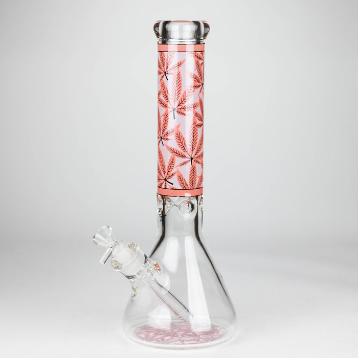 14" Hemp Weed 9mm glass bong [PIP845]