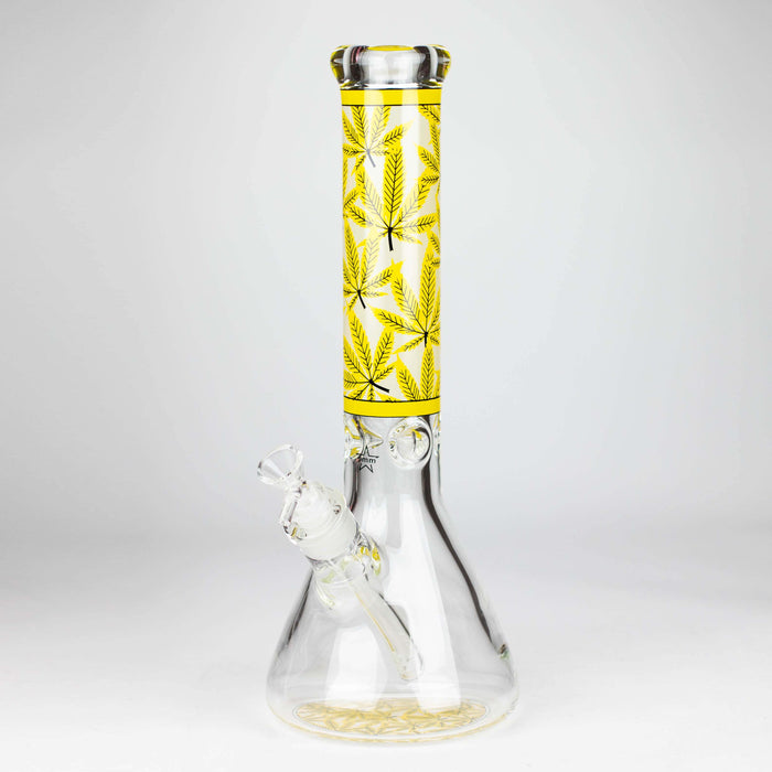 14" Hemp Weed 9mm glass bong [PIP845]