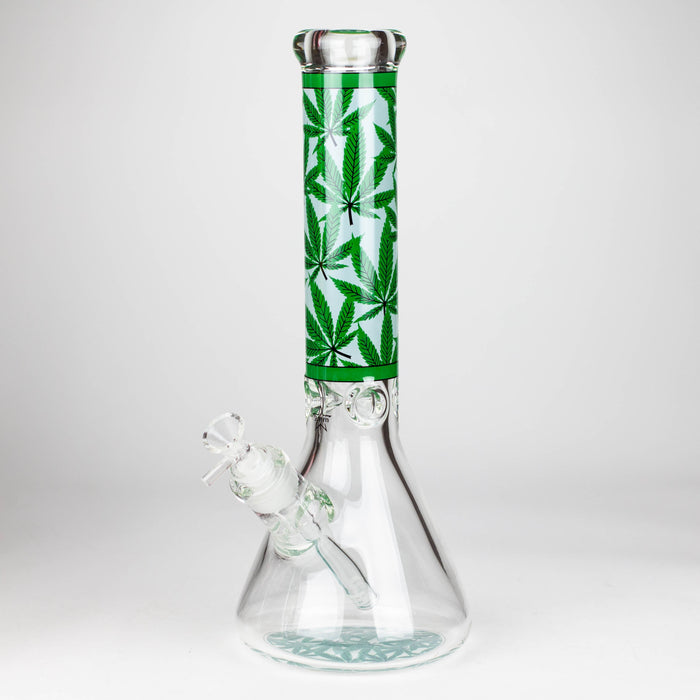 14" Hemp Weed 9mm glass bong [PIP845]