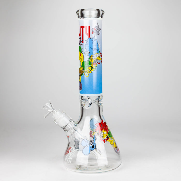 14" Cartoon Glow 9 mm glass bong [PIP834]