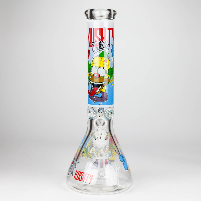 14" Cartoon Glow 9 mm glass bong [PIP834]