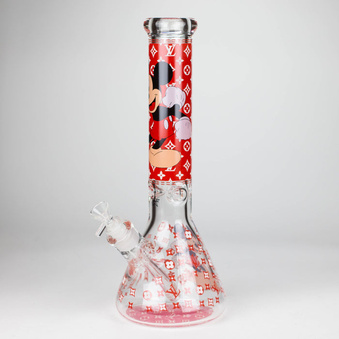 14" Cartoon Glow 9 mm glass bong [PIP835]