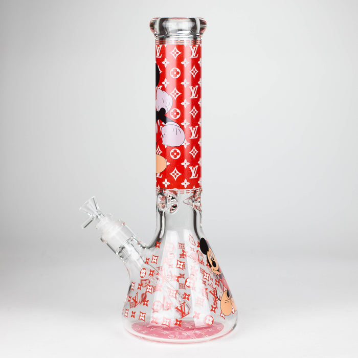 14" Cartoon Glow 9 mm glass bong [PIP835]