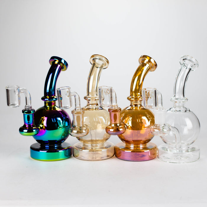 7" Solid Color Electroplate Rig with Banger and Bowl