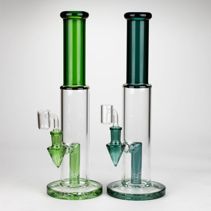 12" Color Accented Glass Rig With Banger and Bowl