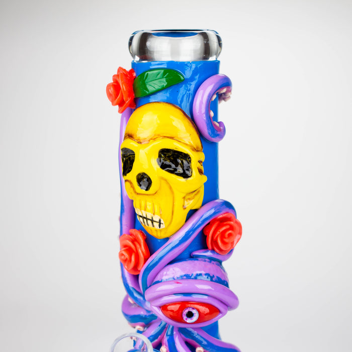 13" Resin 3D Octo-Skull  glass beaker  [DY526]