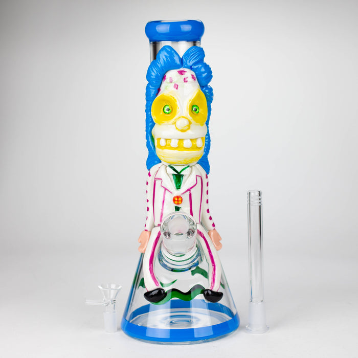 13" Resin 3D artwork 7mm Clown glass beaker  [DY511]