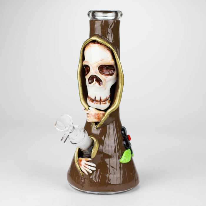 10" Resin 3D artwork Skull glass beaker [DY404]