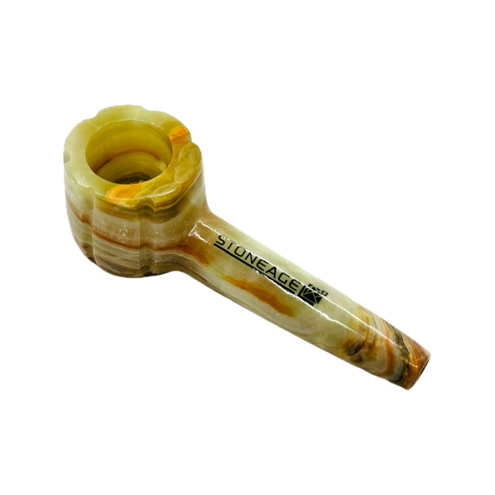 StoneAge 4" Handmade Tobacco Smoking Pipe – Model: Bowl Design, Includes Gift Box_2