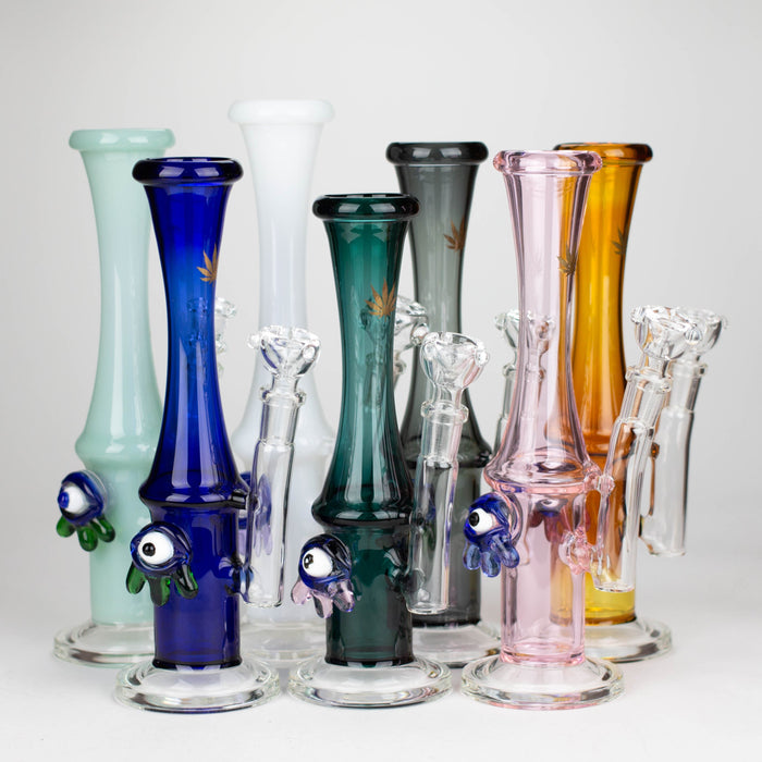 10" Color tube glass bong with eye