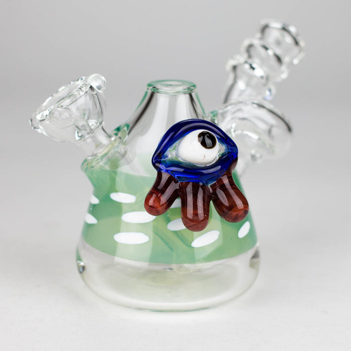 4" Cone bubbler with eye decoration-Assorted