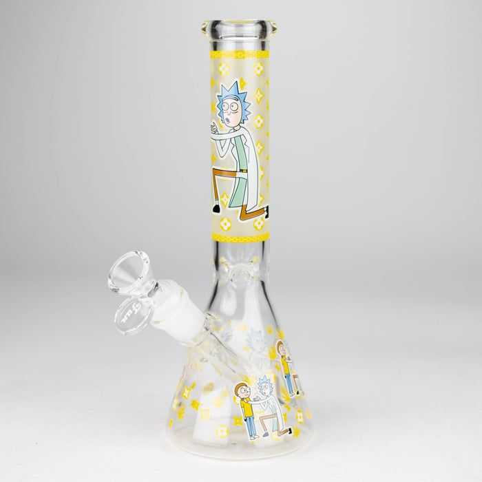 9"  Glow In The Dark 4mm glass bong [S60]