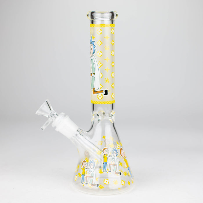 9"  Glow In The Dark 4mm glass bong [S60]