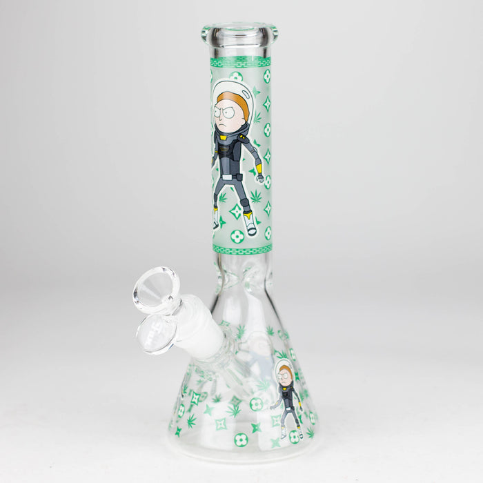 9"  Glow In The Dark 4mm glass bong [S60]