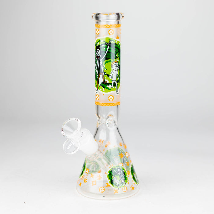 9"  Glow In The Dark 4mm glass bong [S60]