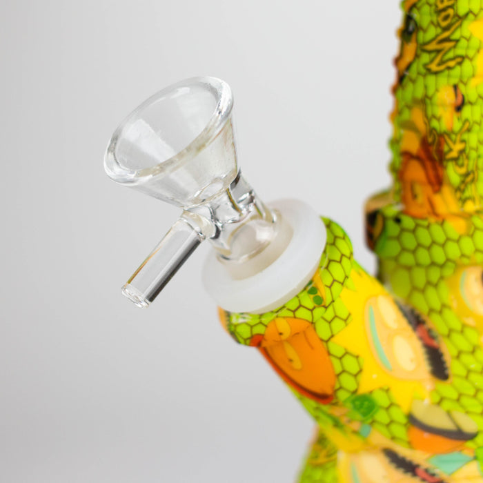 Fortune | 6.5" Angled Hydrographic Silicone Waterpipe-Assorted [SP1018P]