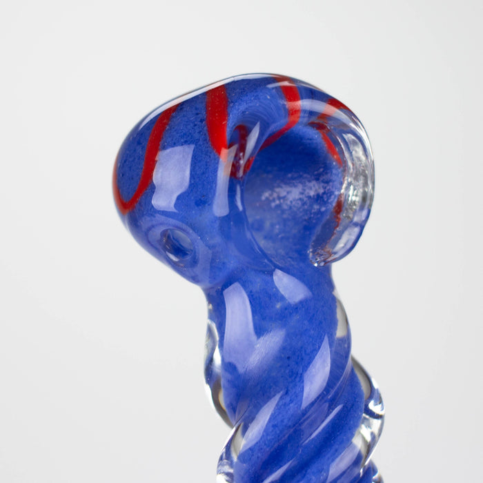 4" Twist glass hand pipe pack of 2