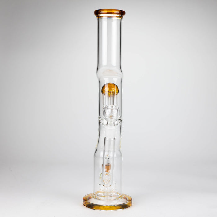 16" Zig-zag glass bong with percolator