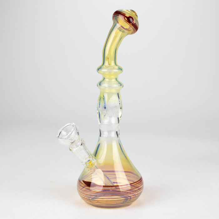 8" Glod fumed glass pipe