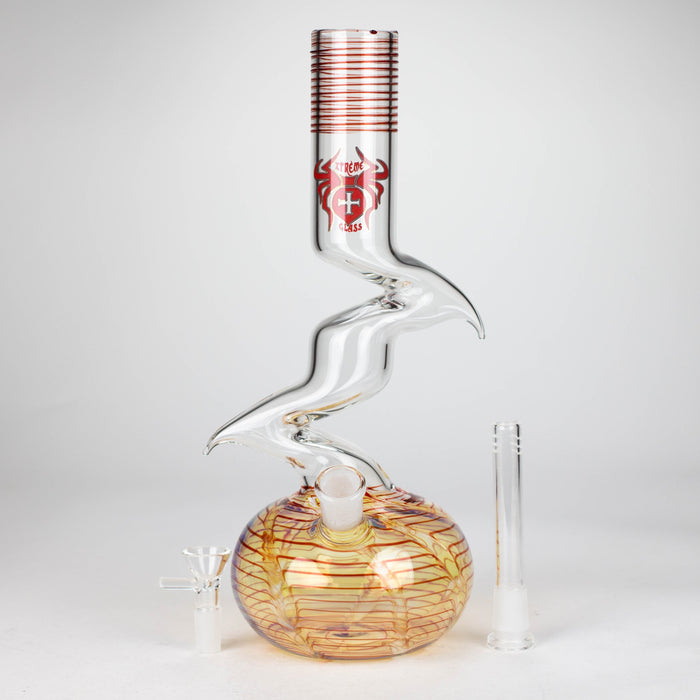 Xtreme | 12" Zig Zag glass water bong [AK822]